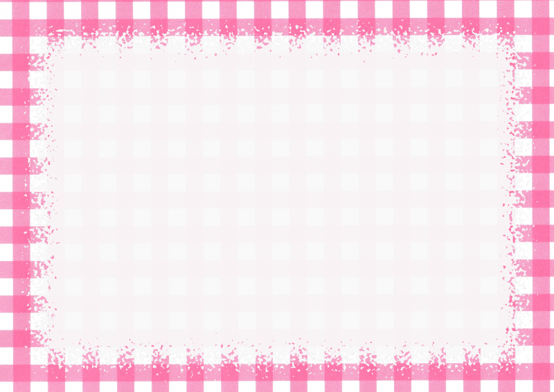 桃チェック柄に枠001｜心にチクっとささるワードで作る「ちくわPOP（ちくわぽっぷ）」｜農産物直売所やスーパーの青果売り場の活性化に！農に特化したPOPが無料!!