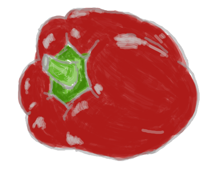 パプリカ　001｜心にチクっとささるワードで作る「ちくわPOP（ちくわぽっぷ）」｜農産物直売所やスーパーの青果売り場の活性化に！農に特化したPOPが無料!!