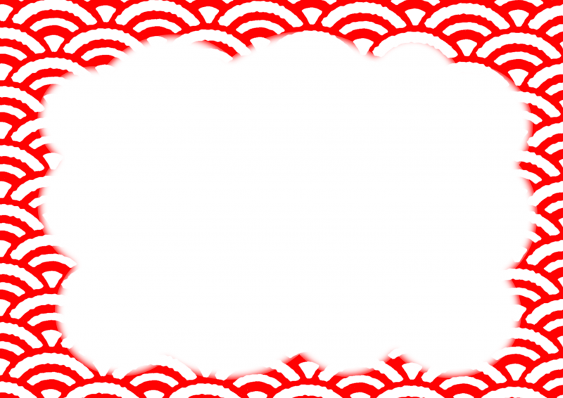 赤　青海波に枠007｜心にチクっとささるワードで作る「ちくわPOP（ちくわぽっぷ）」｜農産物直売所やスーパーの青果売り場の活性化に！農に特化したPOPが無料!!