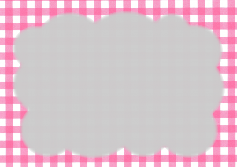 桃チェック柄に枠007｜心にチクっとささるワードで作る「ちくわPOP（ちくわぽっぷ）」｜農産物直売所やスーパーの青果売り場の活性化に！農に特化したPOPが無料!!