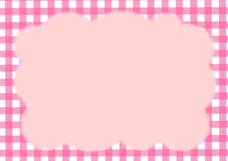 桃チェック柄に枠010｜心にチクっとささるワードで作る「ちくわPOP（ちくわぽっぷ）」｜農産物直売所やスーパーの青果売り場の活性化に！農に特化したPOPが無料!!