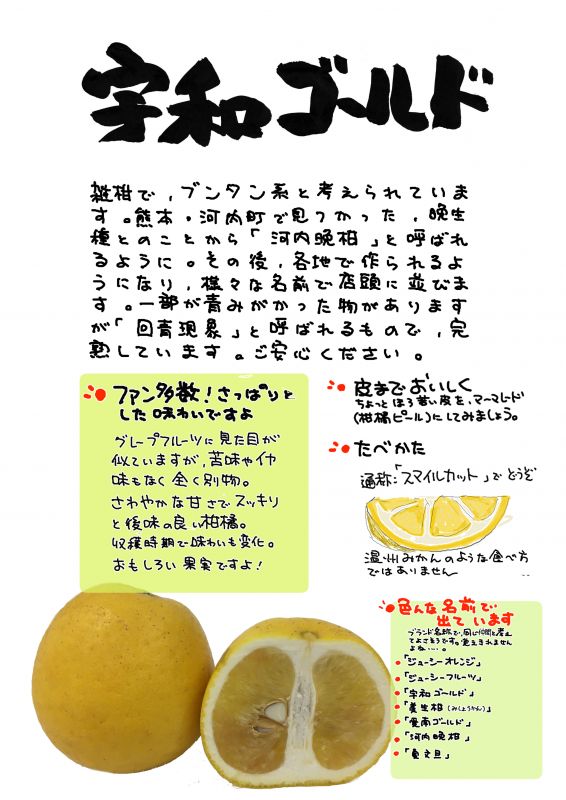 宇和ゴールド｜心にチクっとささるワードで作る「ちくわPOP（ちくわぽっぷ）」｜農産物直売所やスーパーの青果売り場の活性化に！農に特化したPOPが無料!!