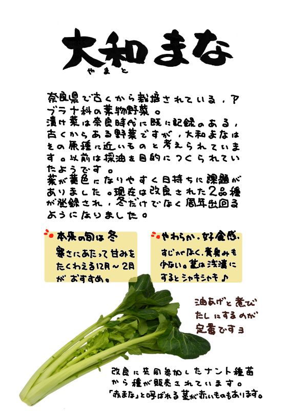 大和まな｜心にチクっとささるワードで作る「ちくわPOP（ちくわぽっぷ）」｜農産物直売所やスーパーの青果売り場の活性化に！農に特化したPOPが無料!!