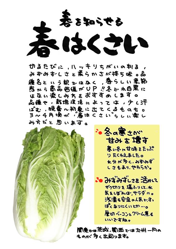 春はくさい｜心にチクっとささるワードで作る「ちくわPOP（ちくわぽっぷ）」｜農産物直売所やスーパーの青果売り場の活性化に！農に特化したPOPが無料!!