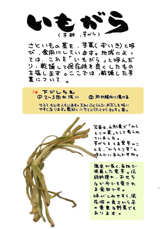 いもがら｜心にチクっとささるワードで作る「ちくわPOP（ちくわぽっぷ）」｜農産物直売所やスーパーの青果売り場の活性化に！農に特化したPOPが無料!!