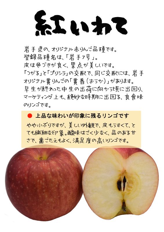 紅いわて　岩手７号　赤リンゴ　TX｜心にチクっとささるワードで作る「ちくわPOP（ちくわぽっぷ）」｜農産物直売所やスーパーの青果売り場の活性化に！農に特化したPOPが無料!!