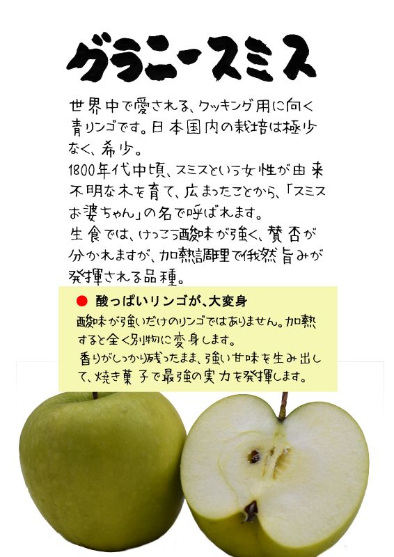 グラニー　スミス　grany smith20250109TX｜心にチクっとささるワードで作る「ちくわPOP（ちくわぽっぷ）」｜農産物直売所やスーパーの青果売り場の活性化に！農に特化したPOPが無料!!