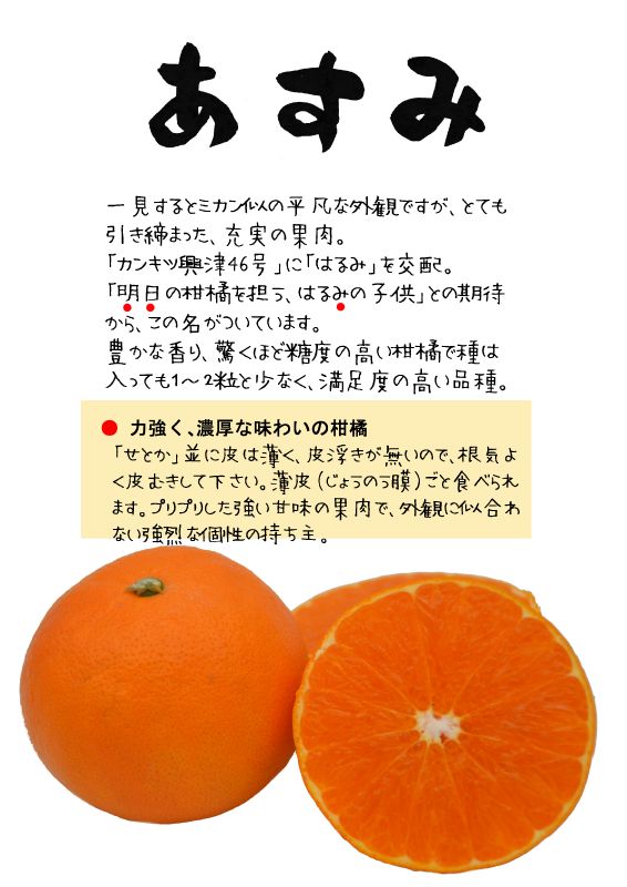 あすみ　柑橘　TX｜心にチクっとささるワードで作る「ちくわPOP（ちくわぽっぷ）」｜農産物直売所やスーパーの青果売り場の活性化に！農に特化したPOPが無料!!