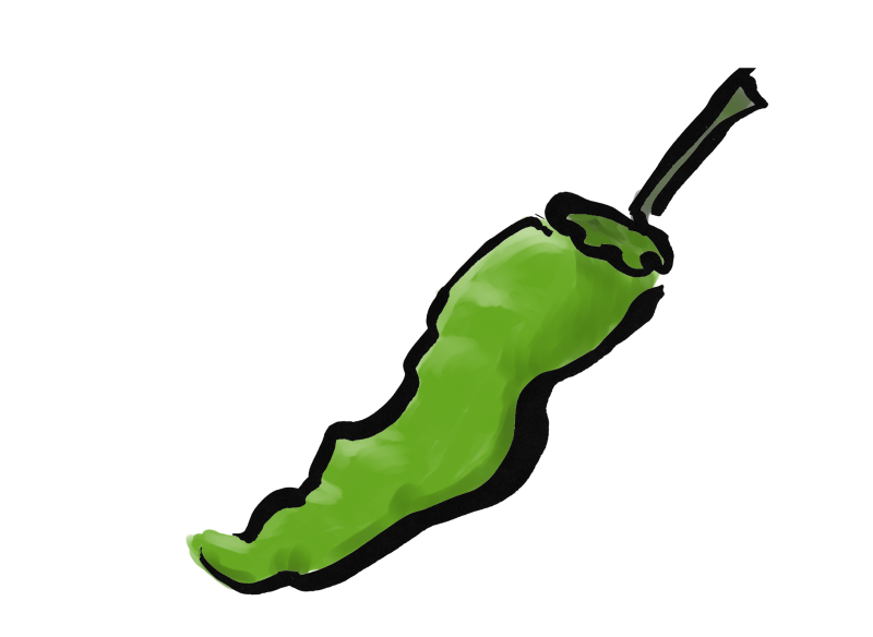 青とうがらし　blue pepper｜心にチクっとささるワードで作る「ちくわPOP（ちくわぽっぷ）」｜農産物直売所やスーパーの青果売り場の活性化に！農に特化したPOPが無料!!