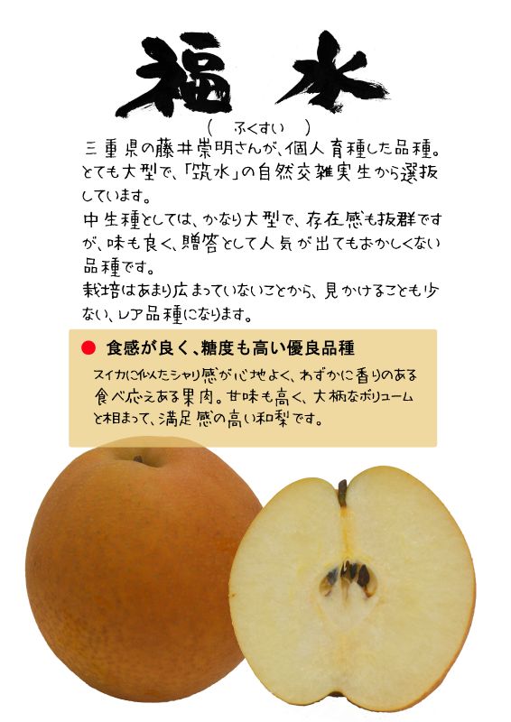 福水　fukusui　和梨　TX｜心にチクっとささるワードで作る「ちくわPOP（ちくわぽっぷ）」｜農産物直売所やスーパーの青果売り場の活性化に！農に特化したPOPが無料!!