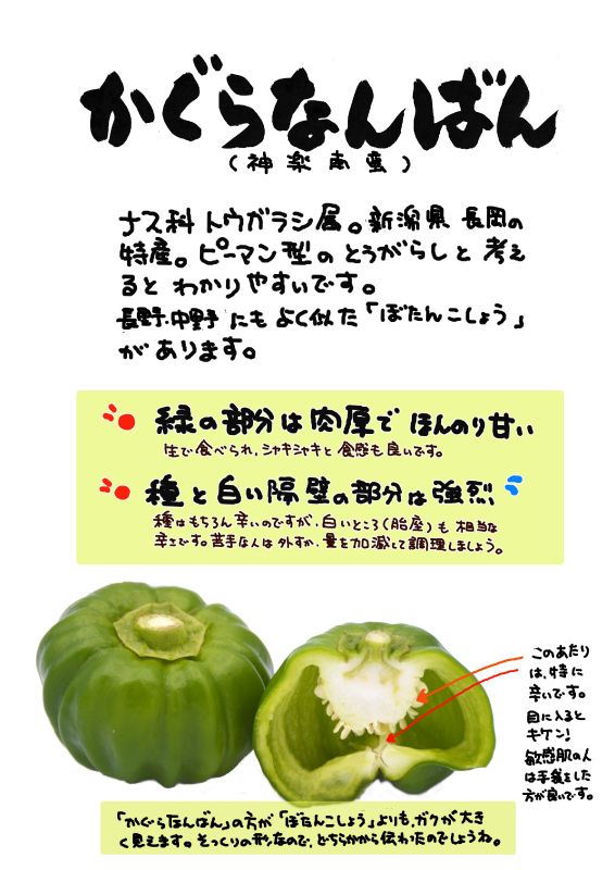 かぐらなんばん　新潟県｜心にチクっとささるワードで作る「ちくわPOP（ちくわぽっぷ）」｜農産物直売所やスーパーの青果売り場の活性化に！農に特化したPOPが無料!!
