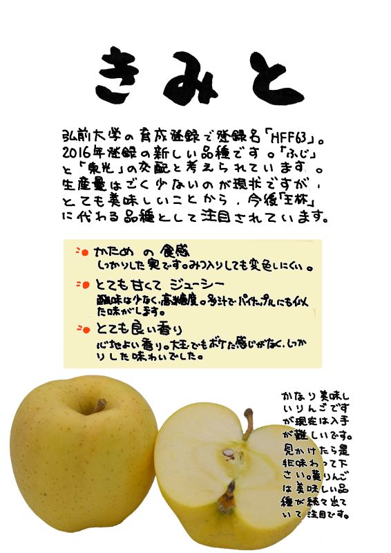 きみと　りんご｜心にチクっとささるワードで作る「ちくわPOP（ちくわぽっぷ）」｜農産物直売所やスーパーの青果売り場の活性化に！農に特化したPOPが無料!!