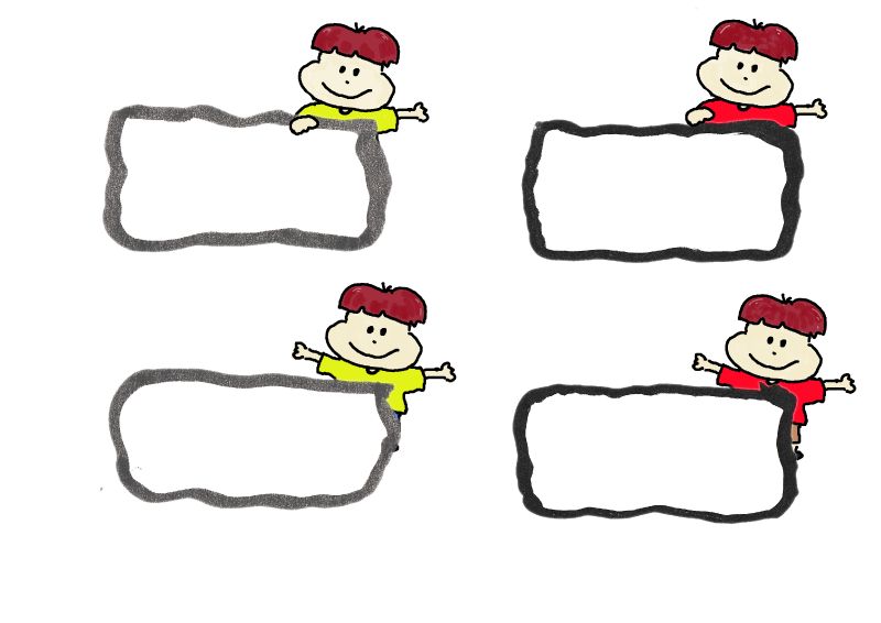 mini card 男の子と枠001ショーカードプライスカード値札｜心にチクっとささるワードで作る「ちくわPOP（ちくわぽっぷ）」｜農産物直売所やスーパーの青果売り場の活性化に！農に特化したPOPが無料!!