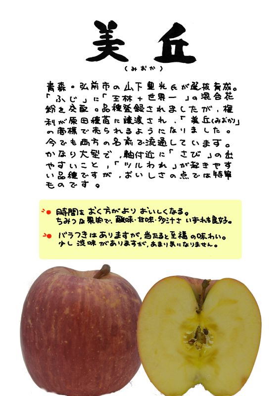 美丘　りんご　さしゃ｜心にチクっとささるワードで作る「ちくわPOP（ちくわぽっぷ）」｜農産物直売所やスーパーの青果売り場の活性化に！農に特化したPOPが無料!!