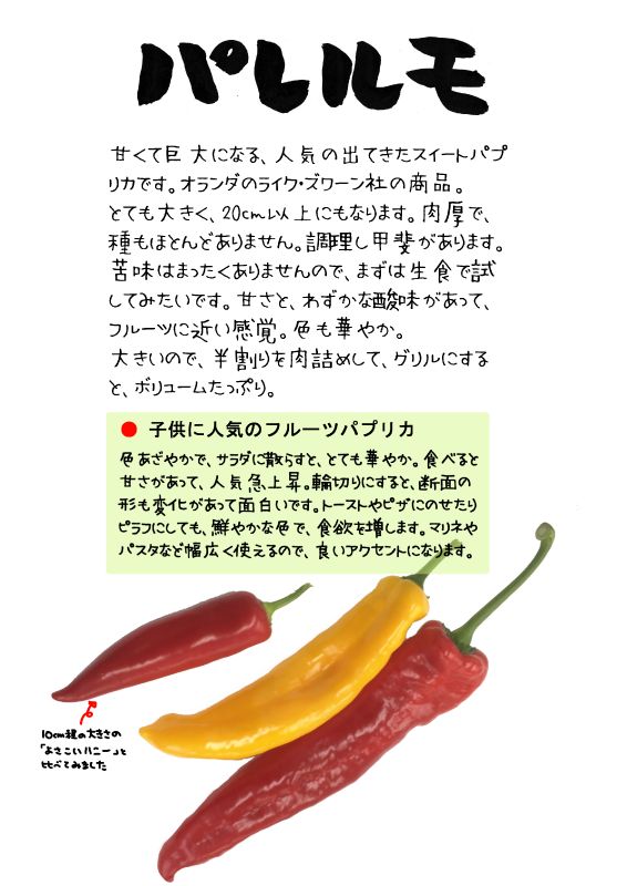 パレルモ　スイートパレルモ　TX｜心にチクっとささるワードで作る「ちくわPOP（ちくわぽっぷ）」｜農産物直売所やスーパーの青果売り場の活性化に！農に特化したPOPが無料!!