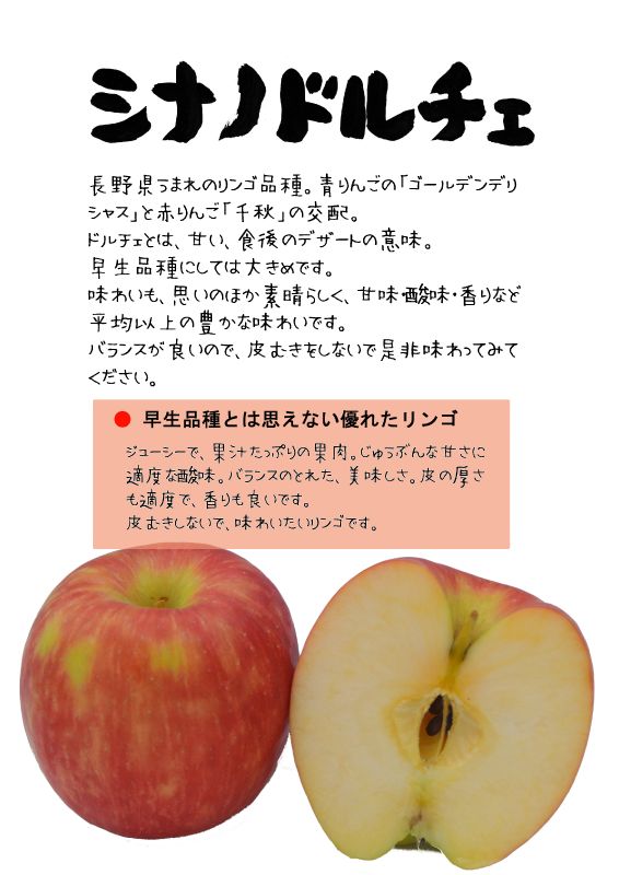 シナノドルチェ　　赤りんご　TX｜心にチクっとささるワードで作る「ちくわPOP（ちくわぽっぷ）」｜農産物直売所やスーパーの青果売り場の活性化に！農に特化したPOPが無料!!
