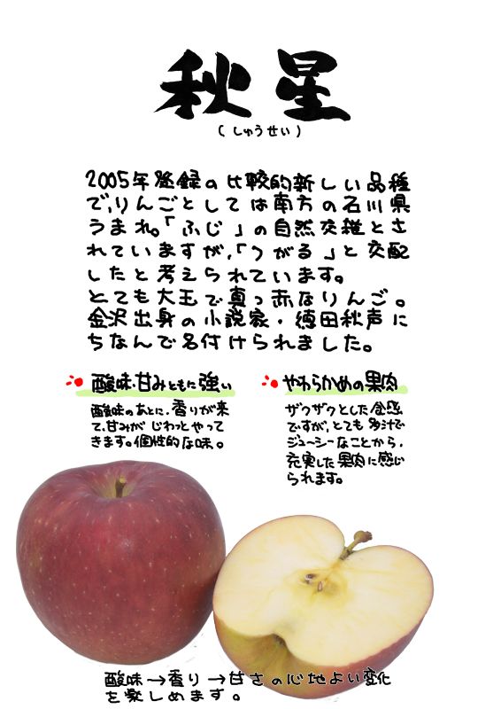 秋星　しゅうせい　｜心にチクっとささるワードで作る「ちくわPOP（ちくわぽっぷ）」｜農産物直売所やスーパーの青果売り場の活性化に！農に特化したPOPが無料!!