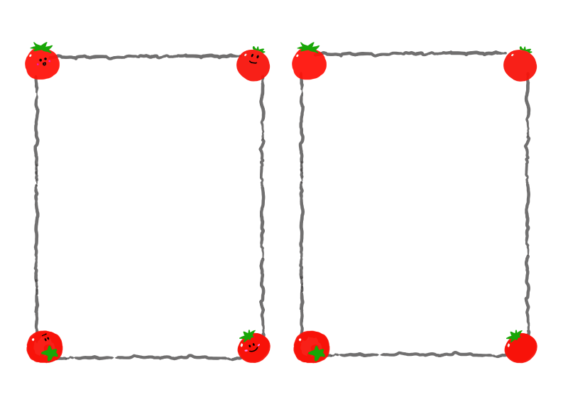 トマトのフレーム｜心にチクっとささるワードで作る「ちくわPOP（ちくわぽっぷ）」｜農産物直売所やスーパーの青果売り場の活性化に！農に特化したPOPが無料!!
