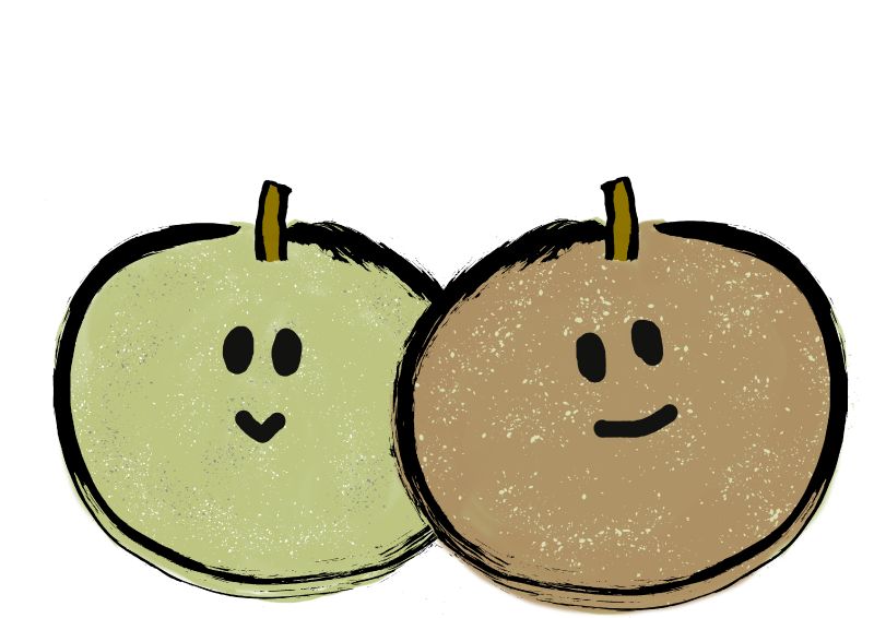 青梨　赤梨　合成｜心にチクっとささるワードで作る「ちくわPOP（ちくわぽっぷ）」｜農産物直売所やスーパーの青果売り場の活性化に！農に特化したPOPが無料!!