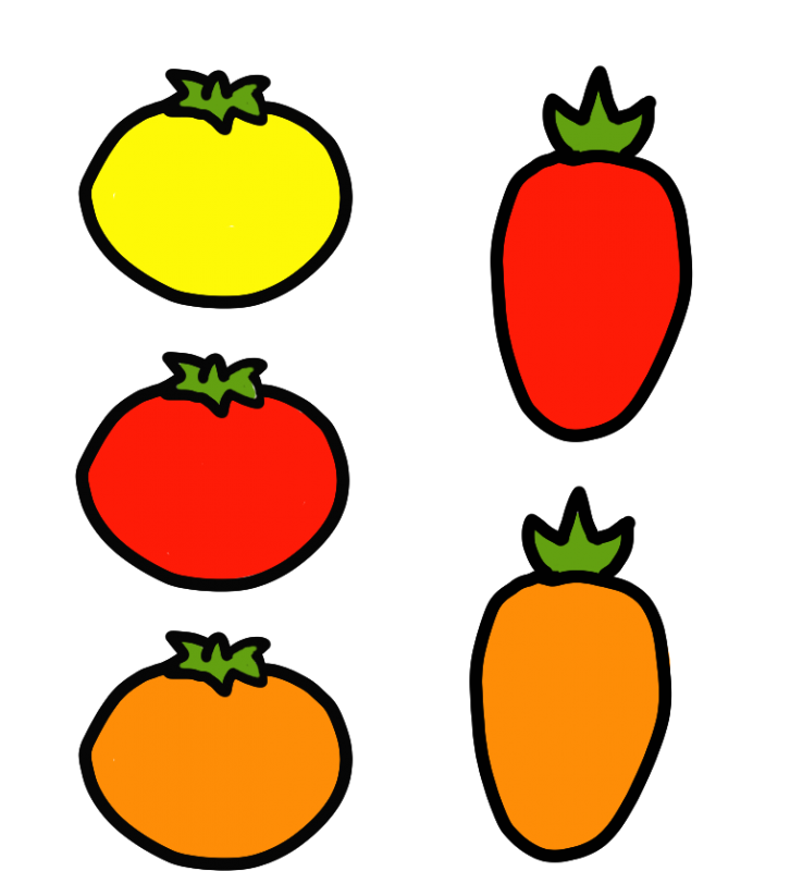 とまとトマトミニイラスト｜心にチクっとささるワードで作る「ちくわPOP（ちくわぽっぷ）」｜農産物直売所やスーパーの青果売り場の活性化に！農に特化したPOPが無料!!