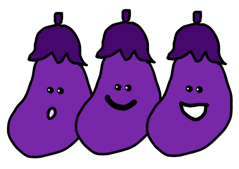 なす　茄子　ナスビ　３兄弟｜心にチクっとささるワードで作る「ちくわPOP（ちくわぽっぷ）」｜農産物直売所やスーパーの青果売り場の活性化に！農に特化したPOPが無料!!